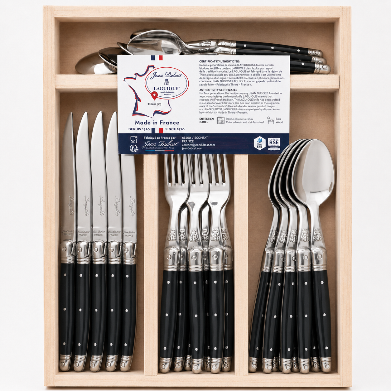Jean Dubost Laguiole 24-Piece Flatware Set