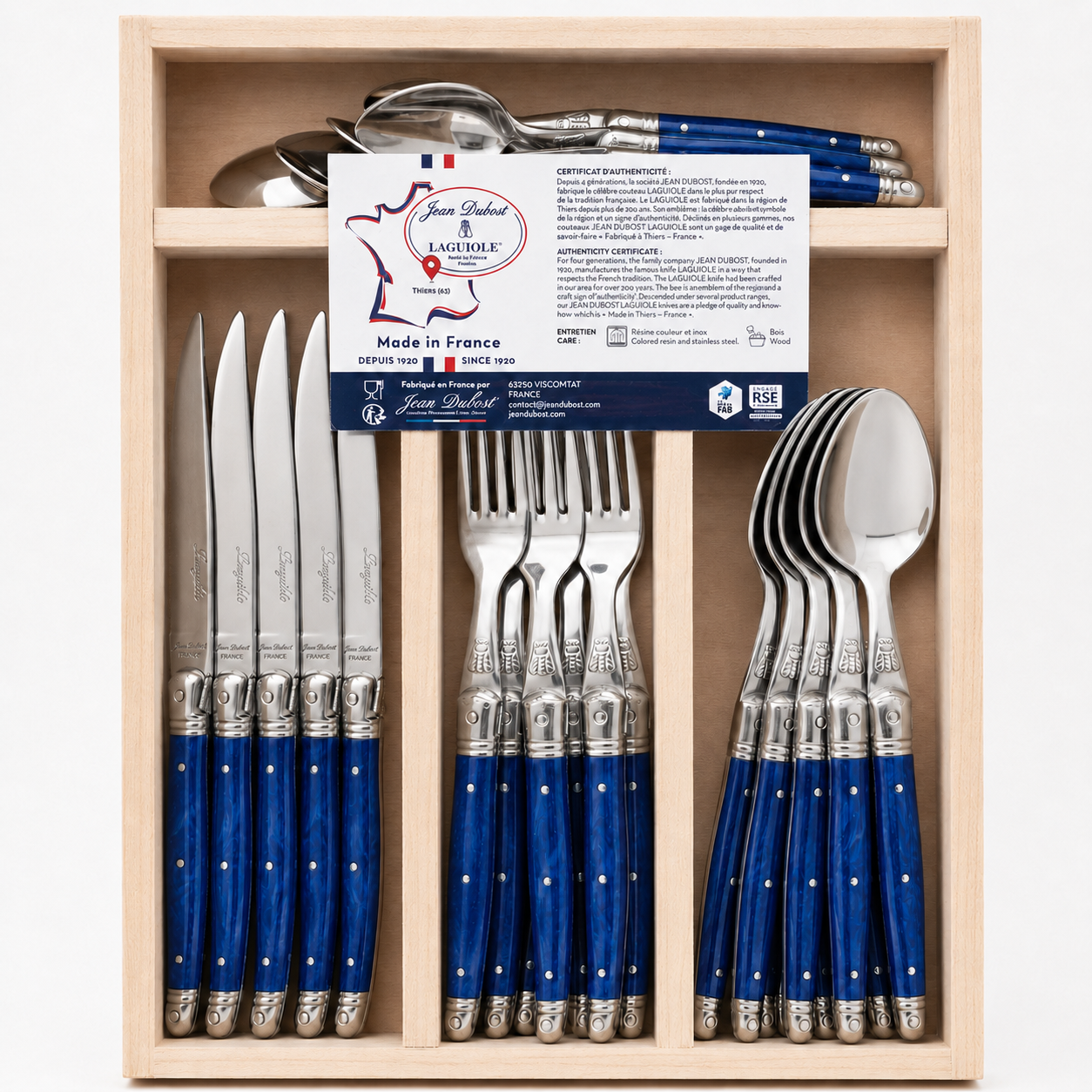Jean Dubost Laguiole 24-Piece Flatware Set