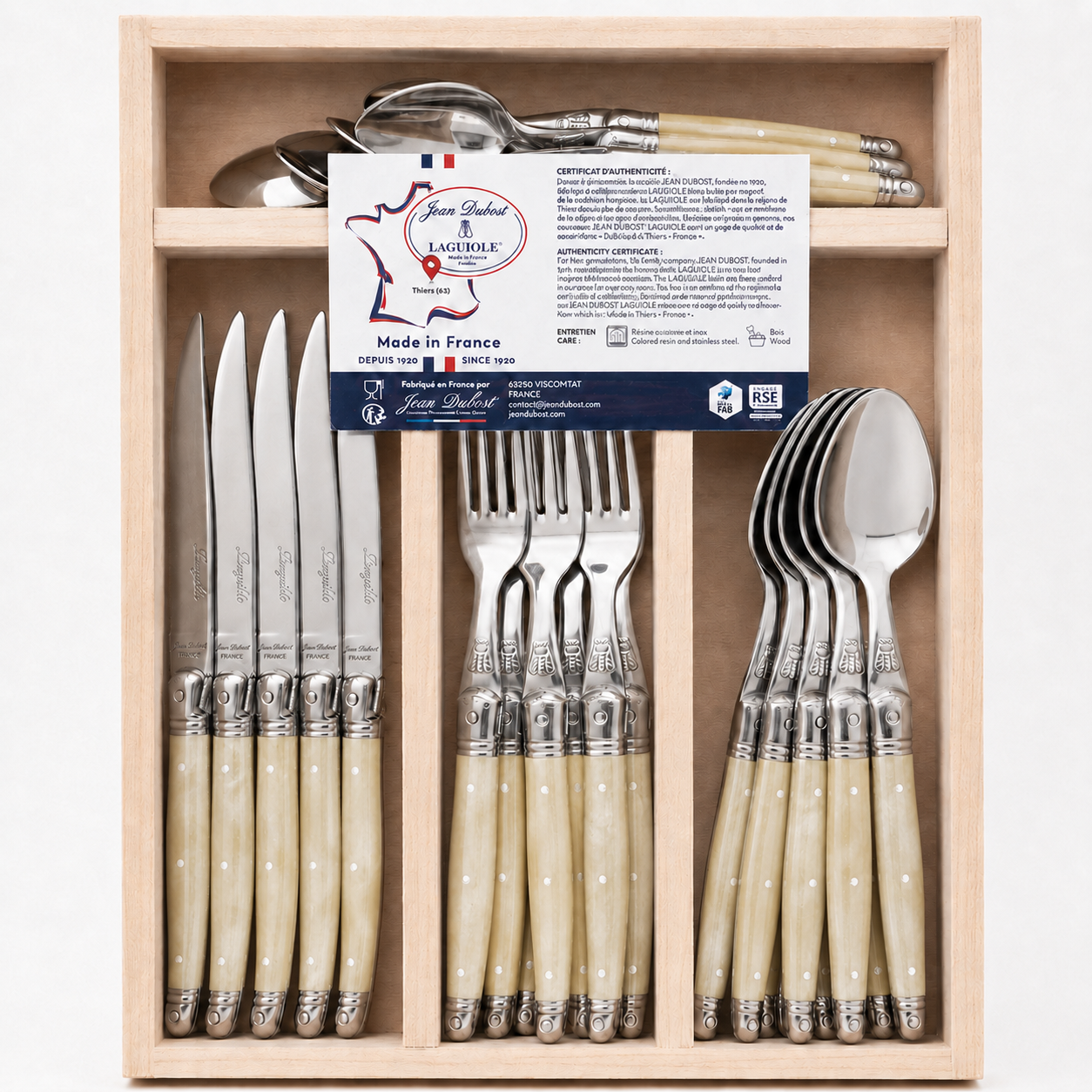 Jean Dubost Laguiole 24-Piece Flatware Set