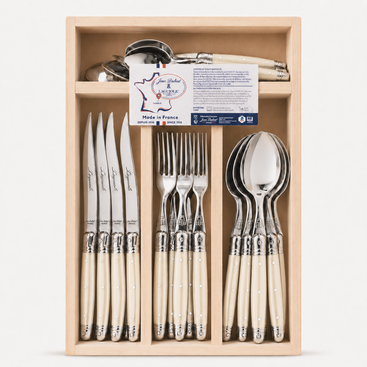 Jean Dubost Laguiole 24-Piece Flatware Set