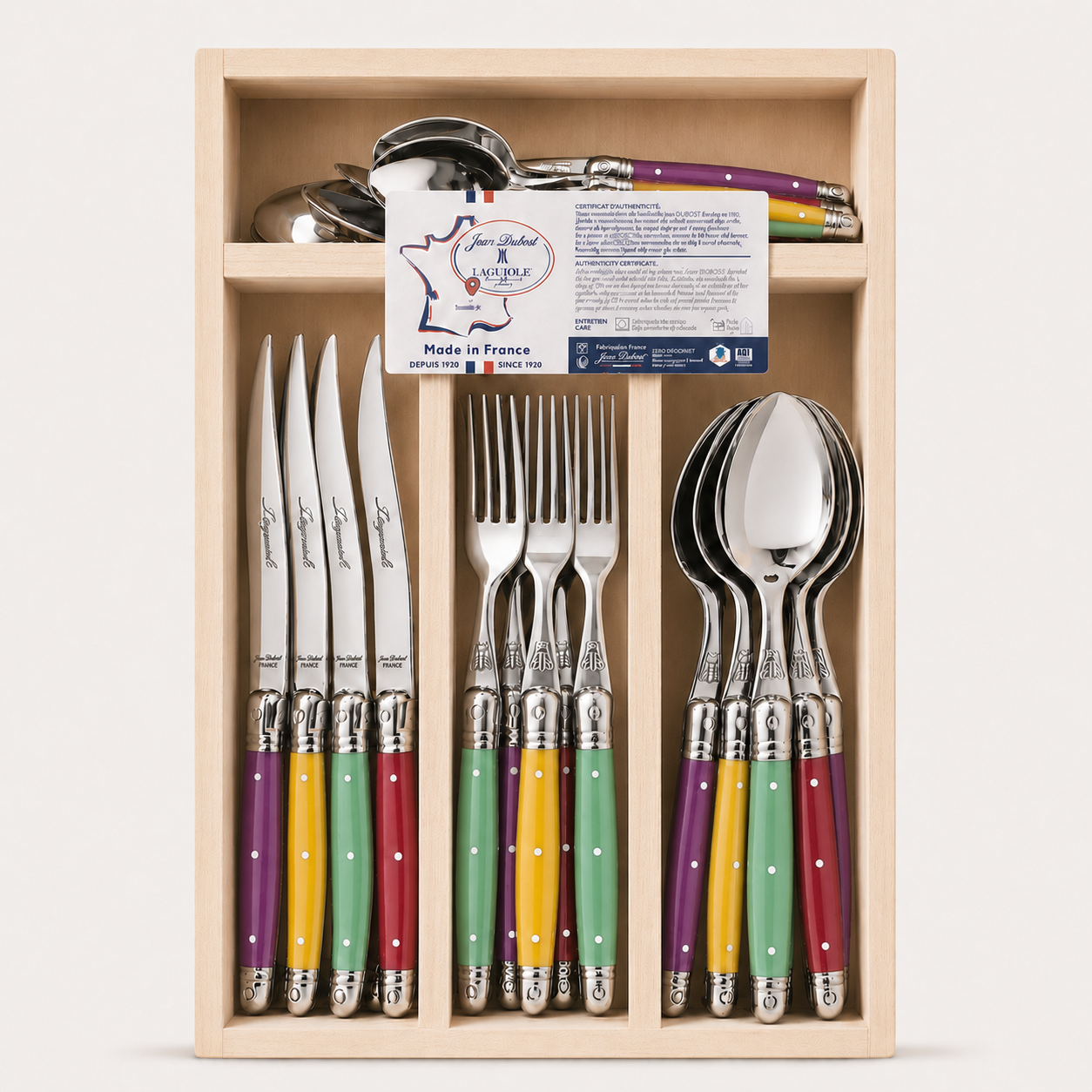 Jean Dubost Laguiole 24-Piece Flatware Set
