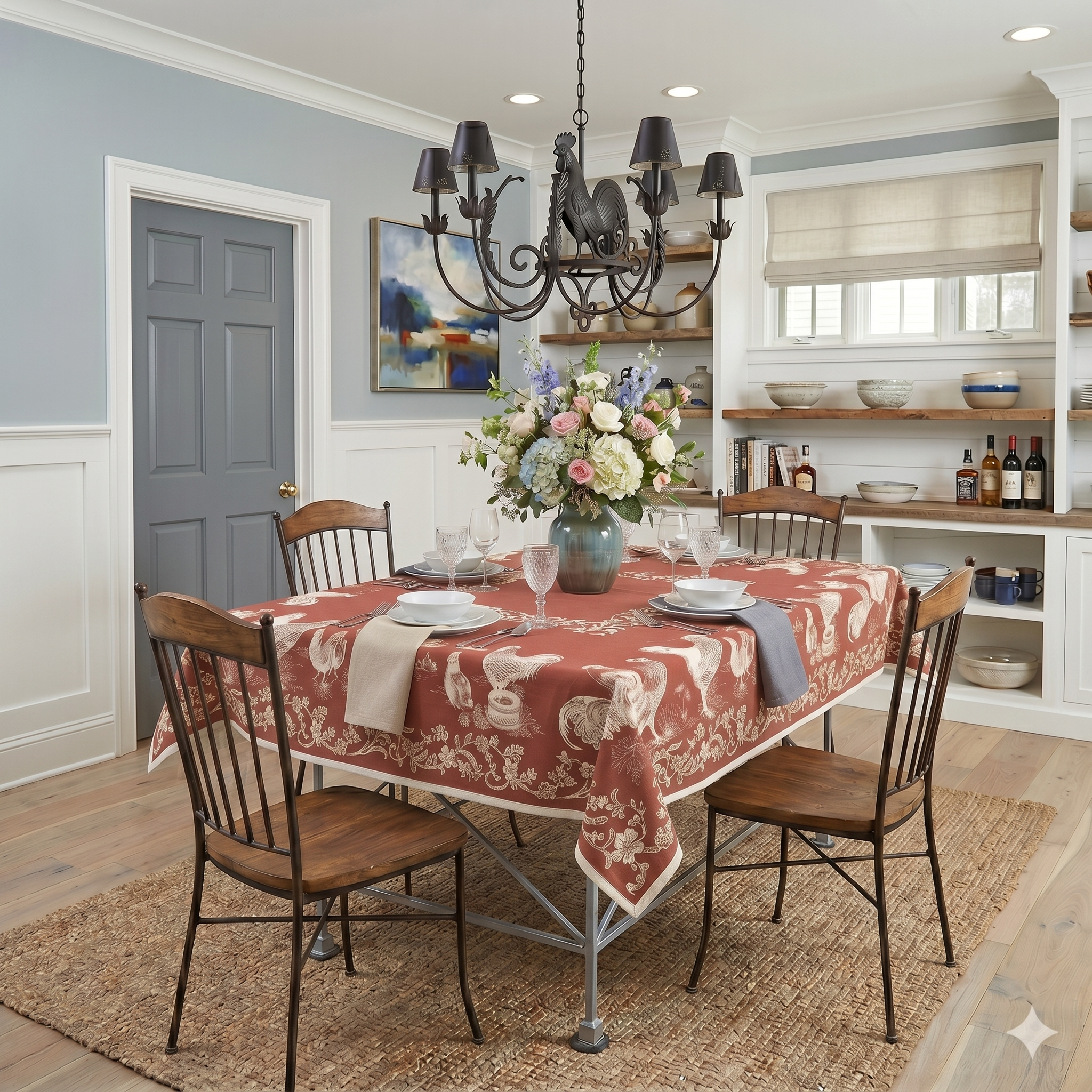 La Ferme Jacquard Plaid Tablecloth