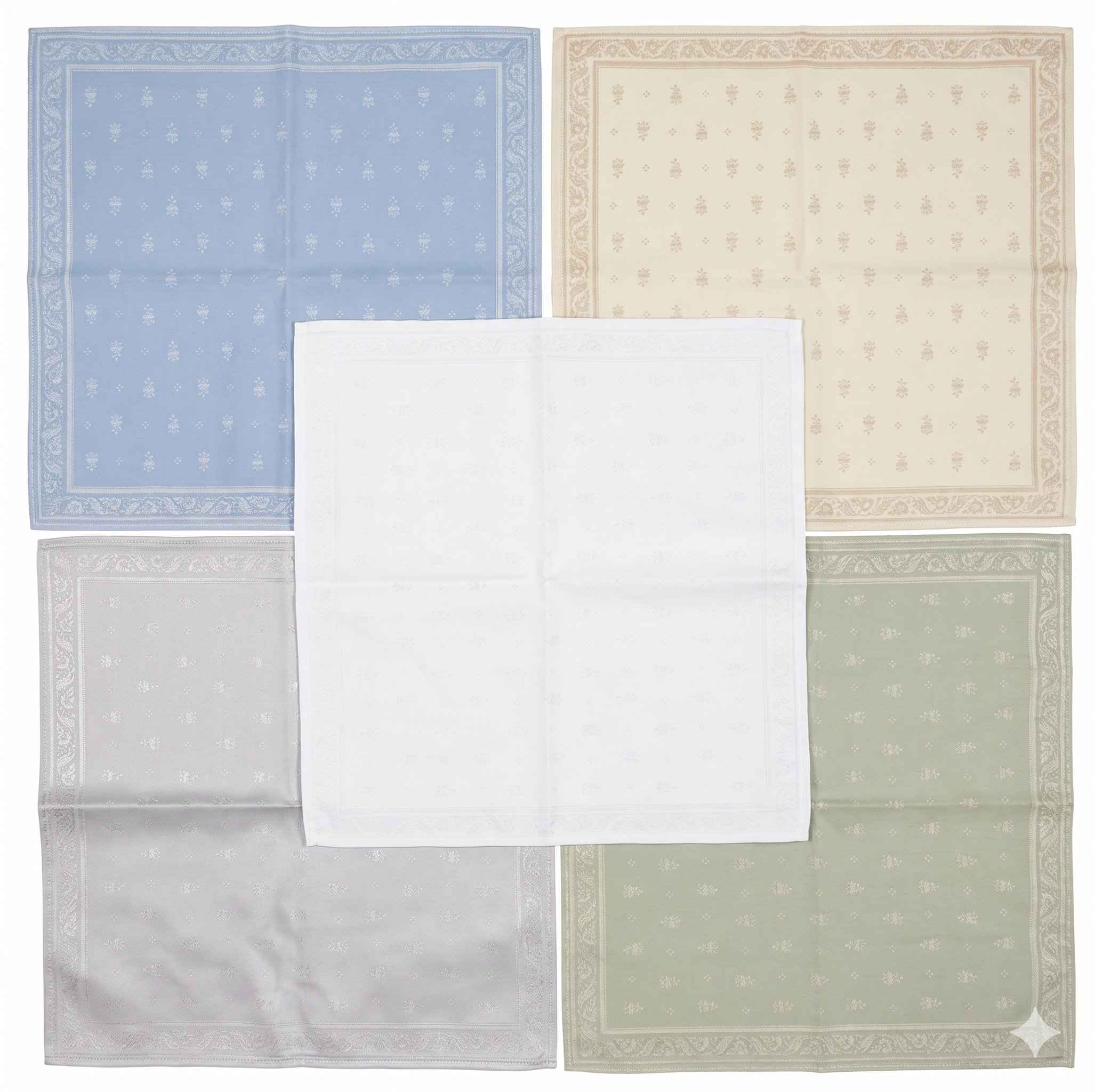 Antique Floral Napkins — Set of 6
