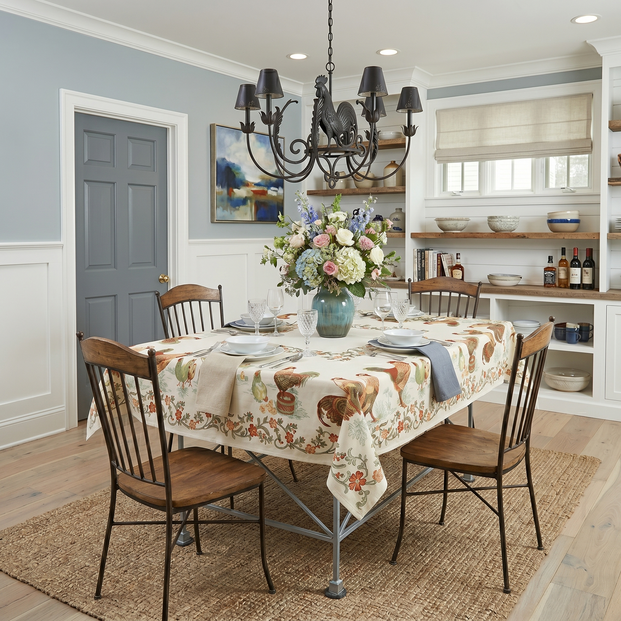 La Ferme Jacquard Plaid Tablecloth