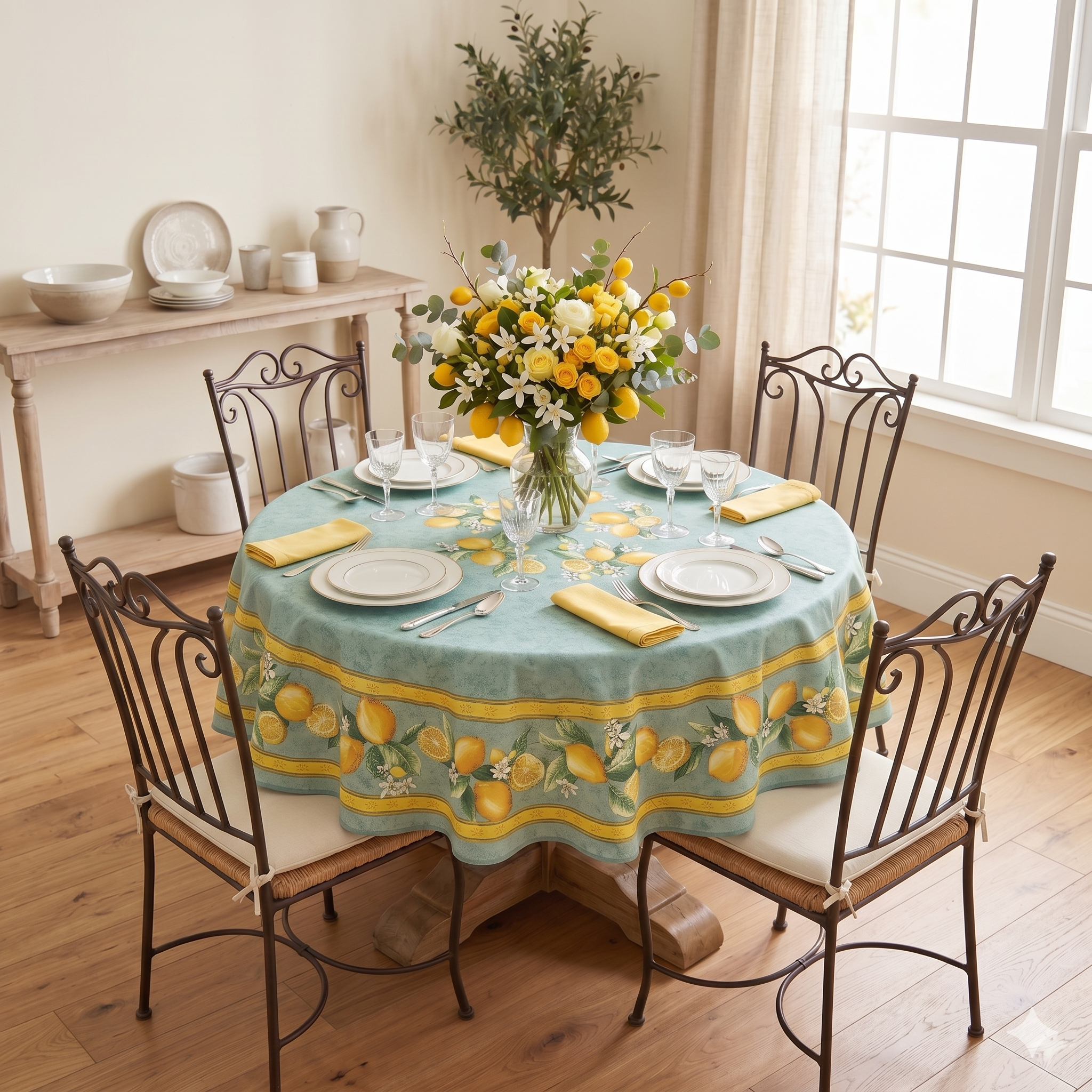 PROVENCAL COATED CITRON 71" ROUND
