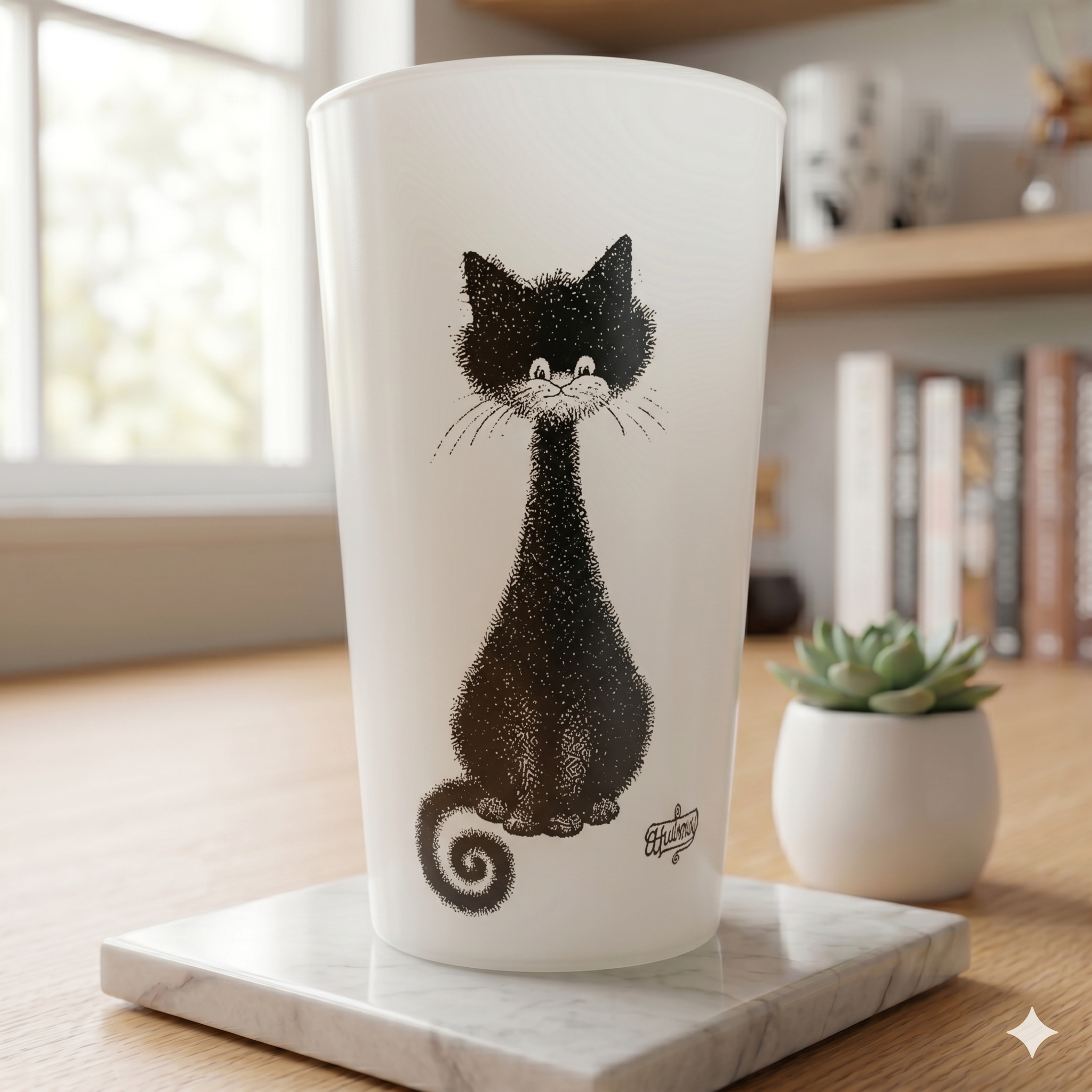 Dubout Cat Goblet — Sitting Cat