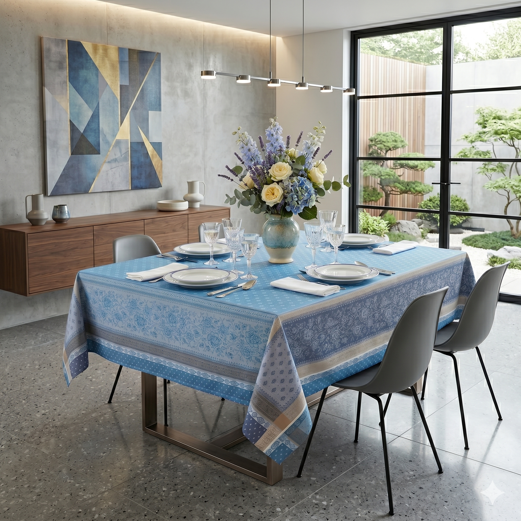 Madras Jacquard Tablecloth
