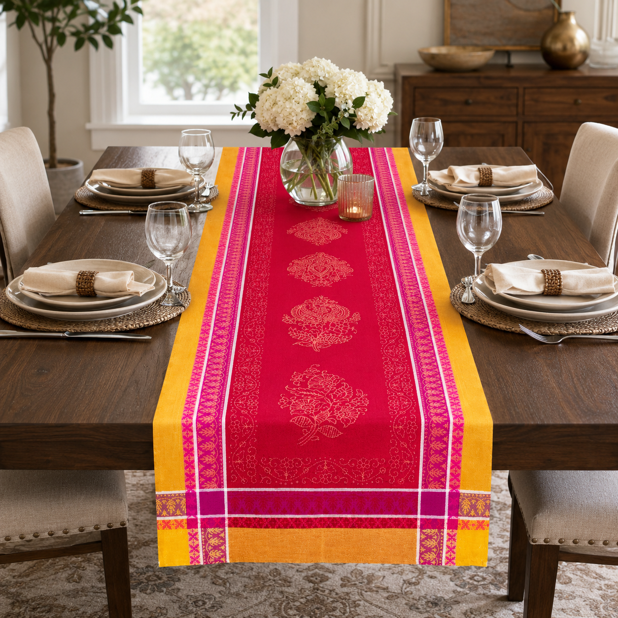 Festival jacquard runner