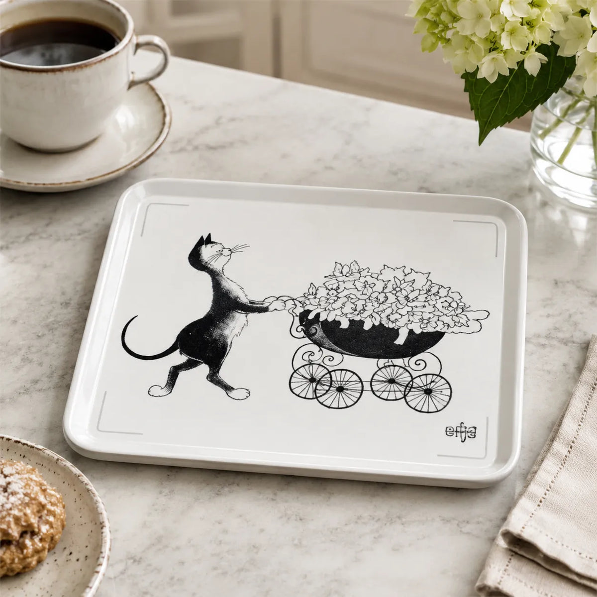 Dubout Cat Metal Tray