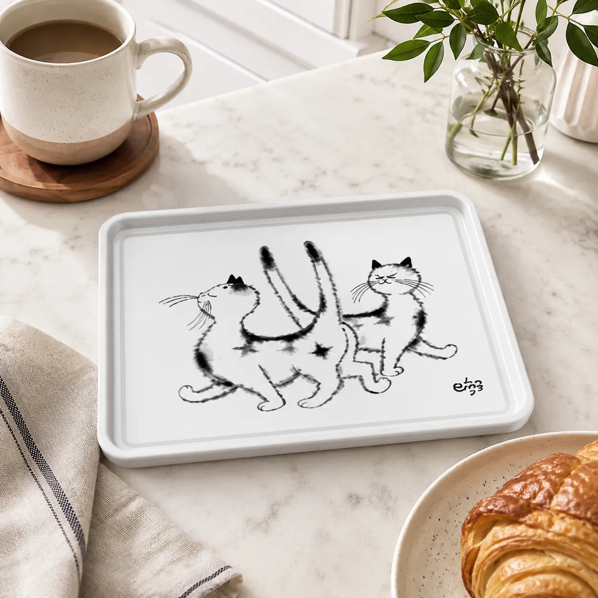 Dubout Cat Metal Tray