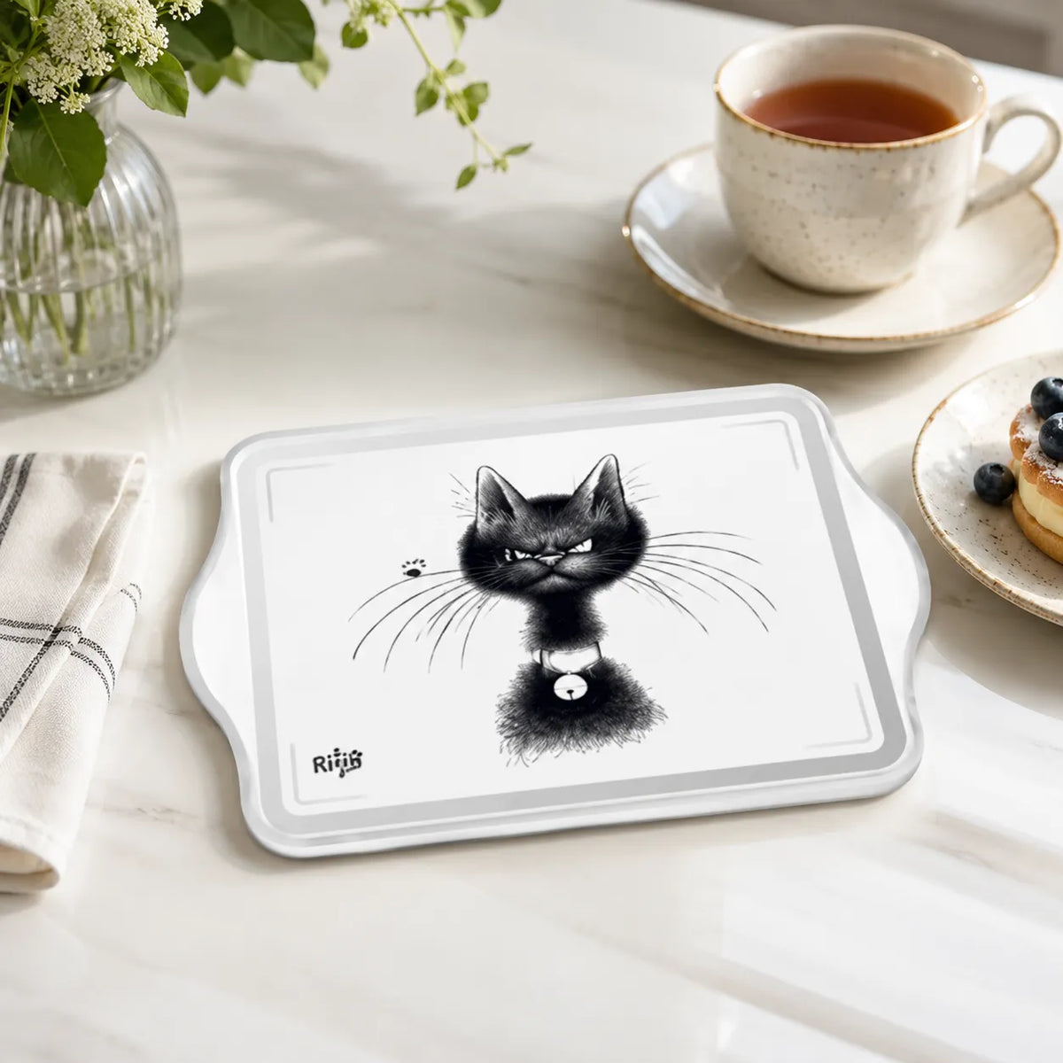 Dubout Cat Metal Tray