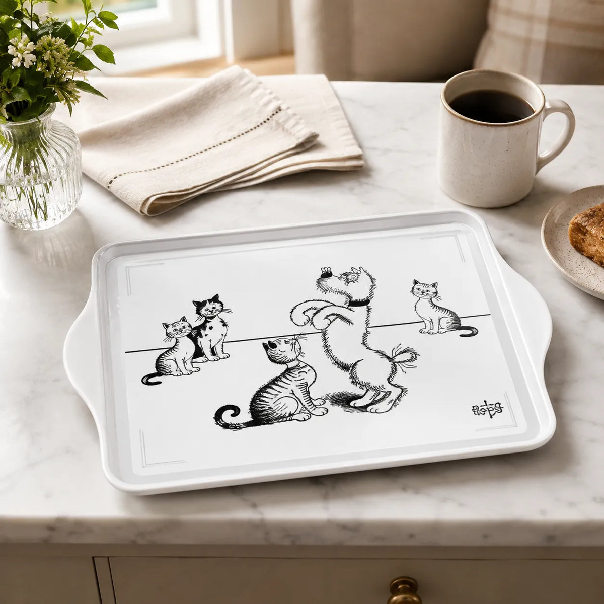 Dubout Cat Metal Tray