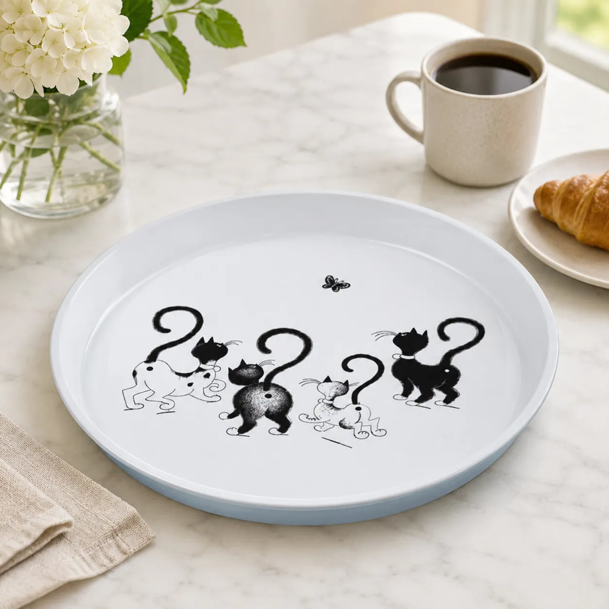 Dubout Cat Metal Tray