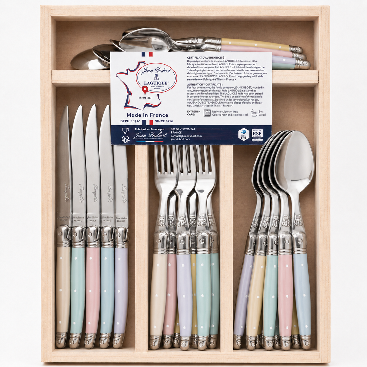 Jean Dubost Laguiole 24-Piece Flatware Set