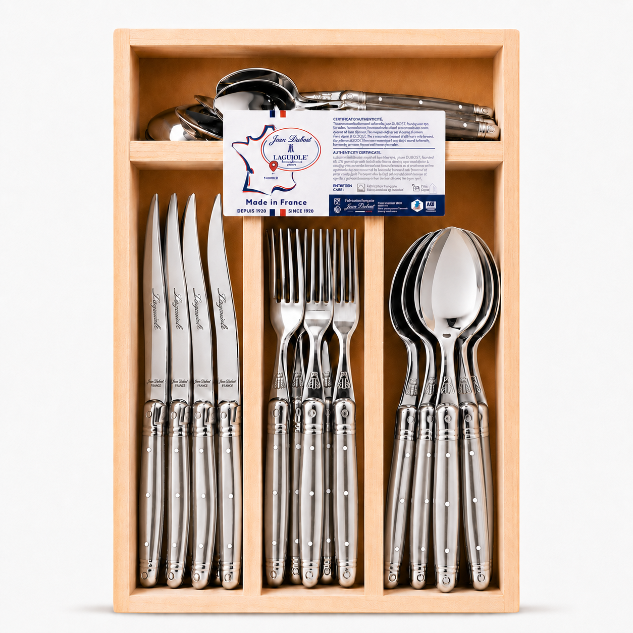 Jean Dubost Laguiole 24-Piece Flatware Set