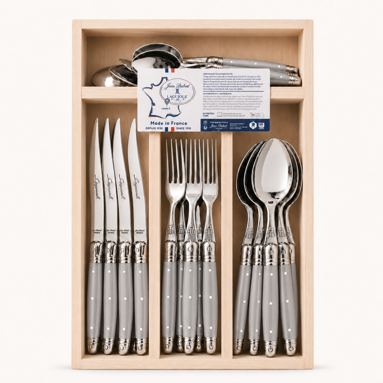 Jean Dubost Laguiole 24-Piece Flatware Set