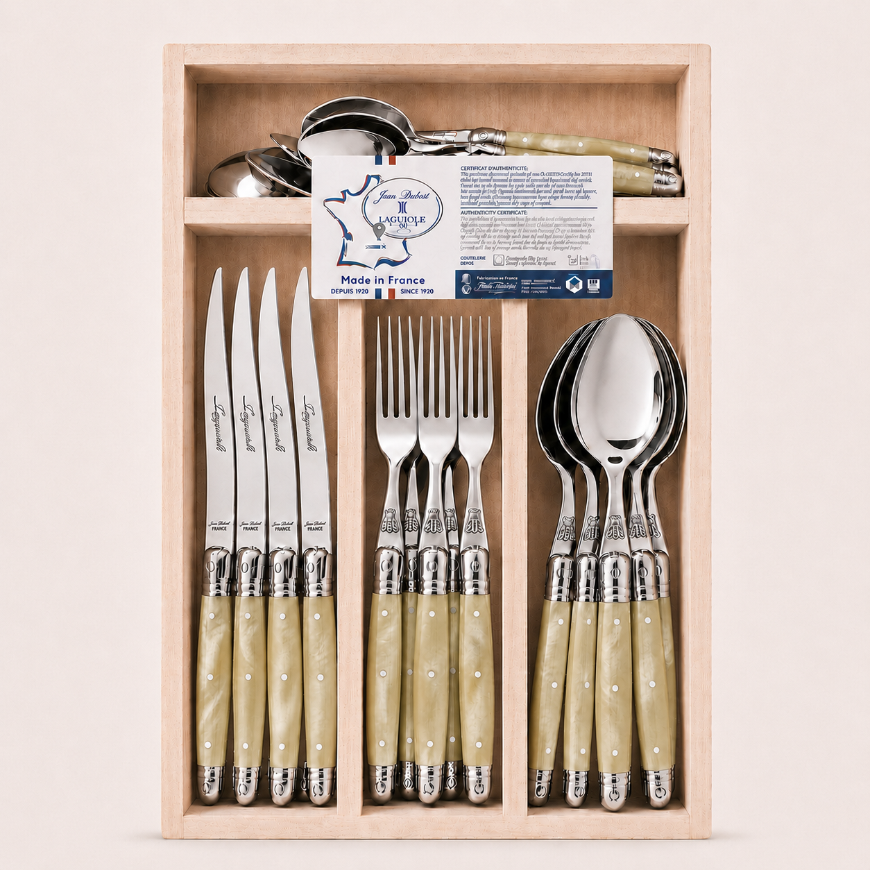 Jean Dubost Laguiole 24-Piece Flatware Set