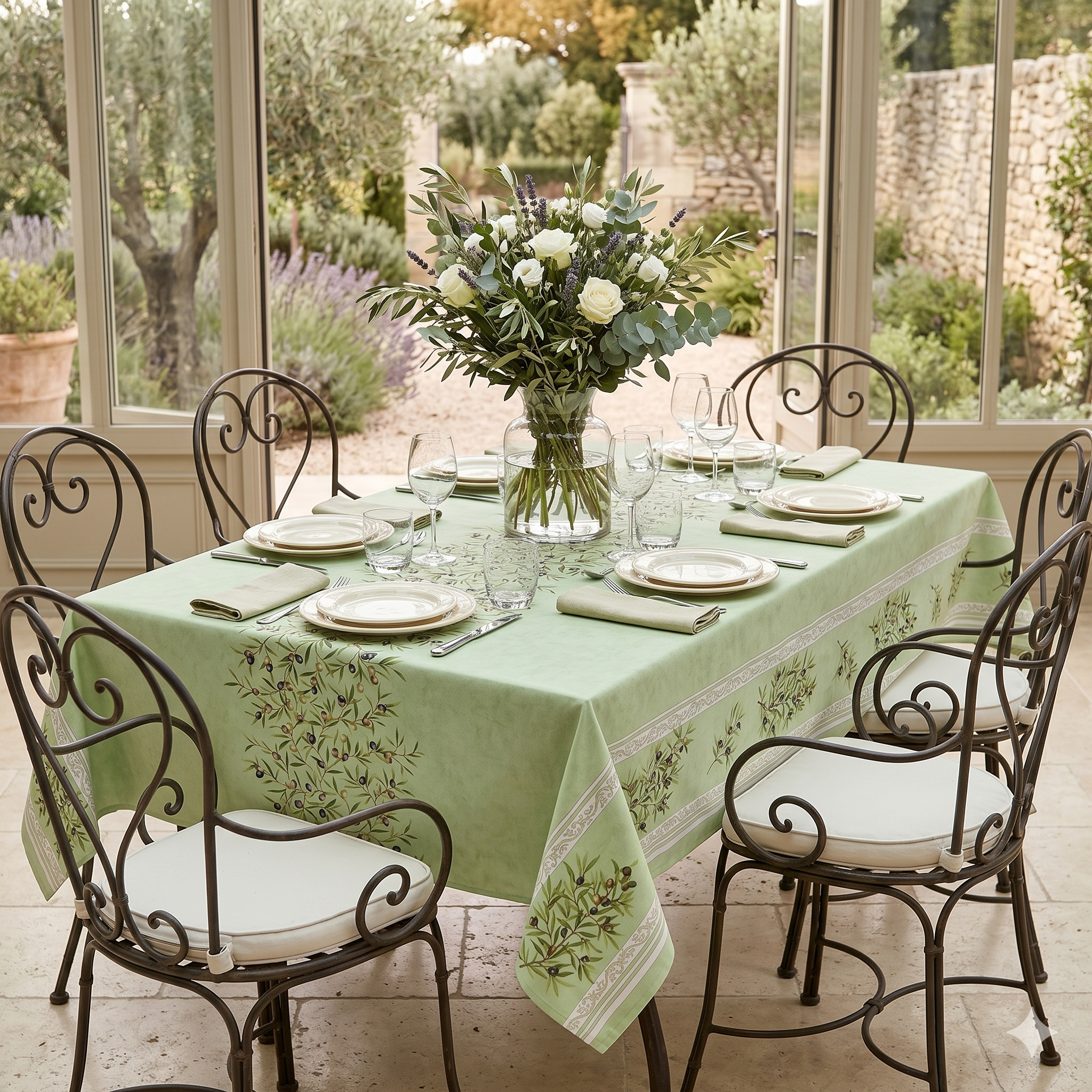 Olive Verte Provencal Tablecloth