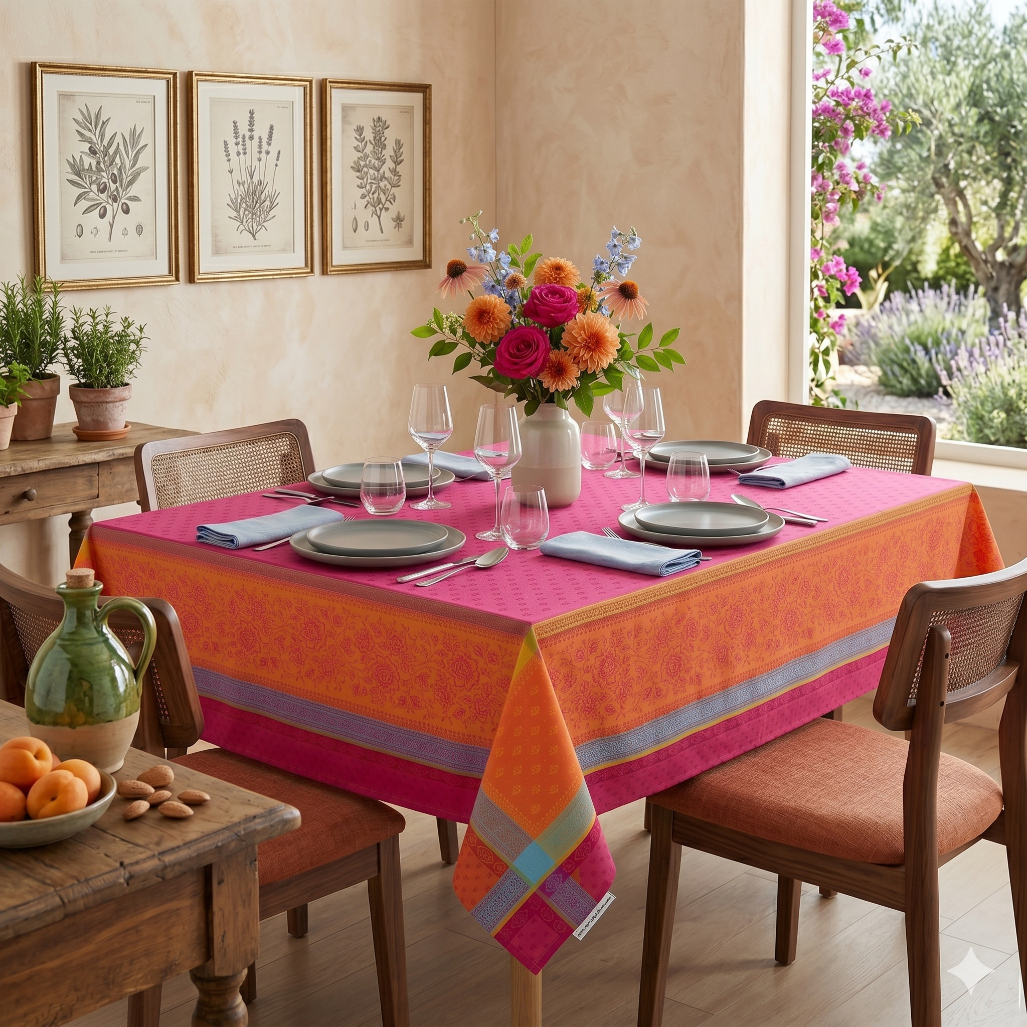 Madras Jacquard Tablecloth