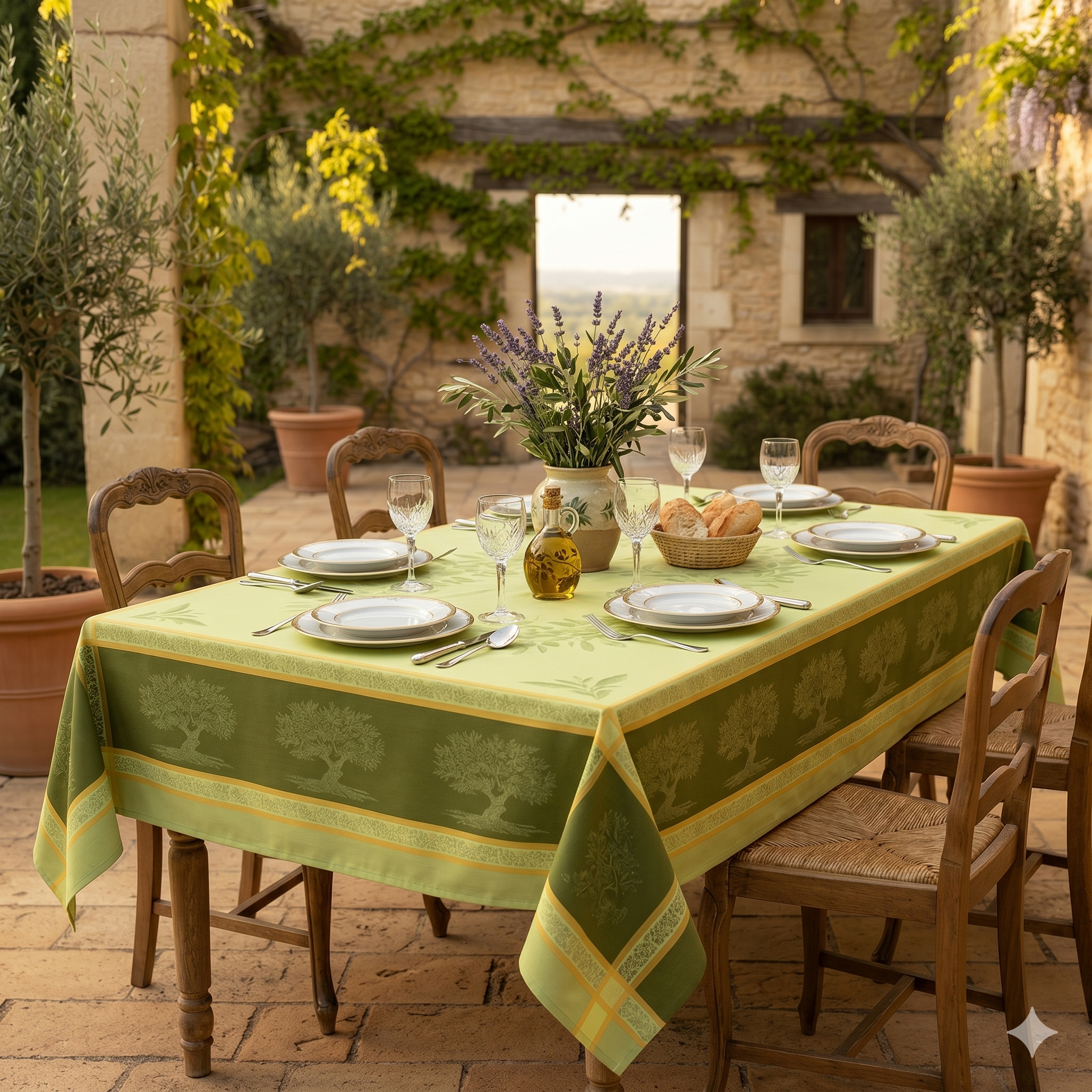 Tree of Life Jacquard Tablecloth