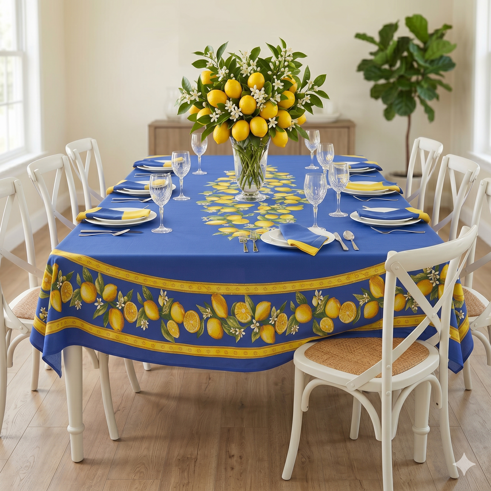 PROVENCAL COATED CITRON 98"x64"