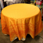 64″ x 64″ Floral Antique Apricot Table Cloth - Image 3