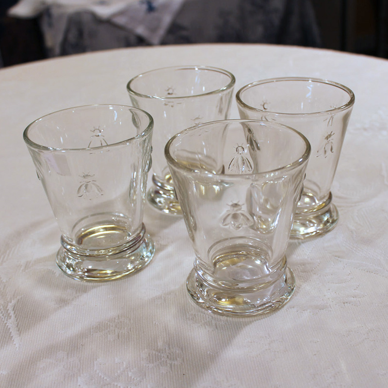 Set of 4 Fleur de Lys Wine Glasses